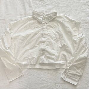 Miu Miu cropped long sleeve button down shirt brand new never worn size medium